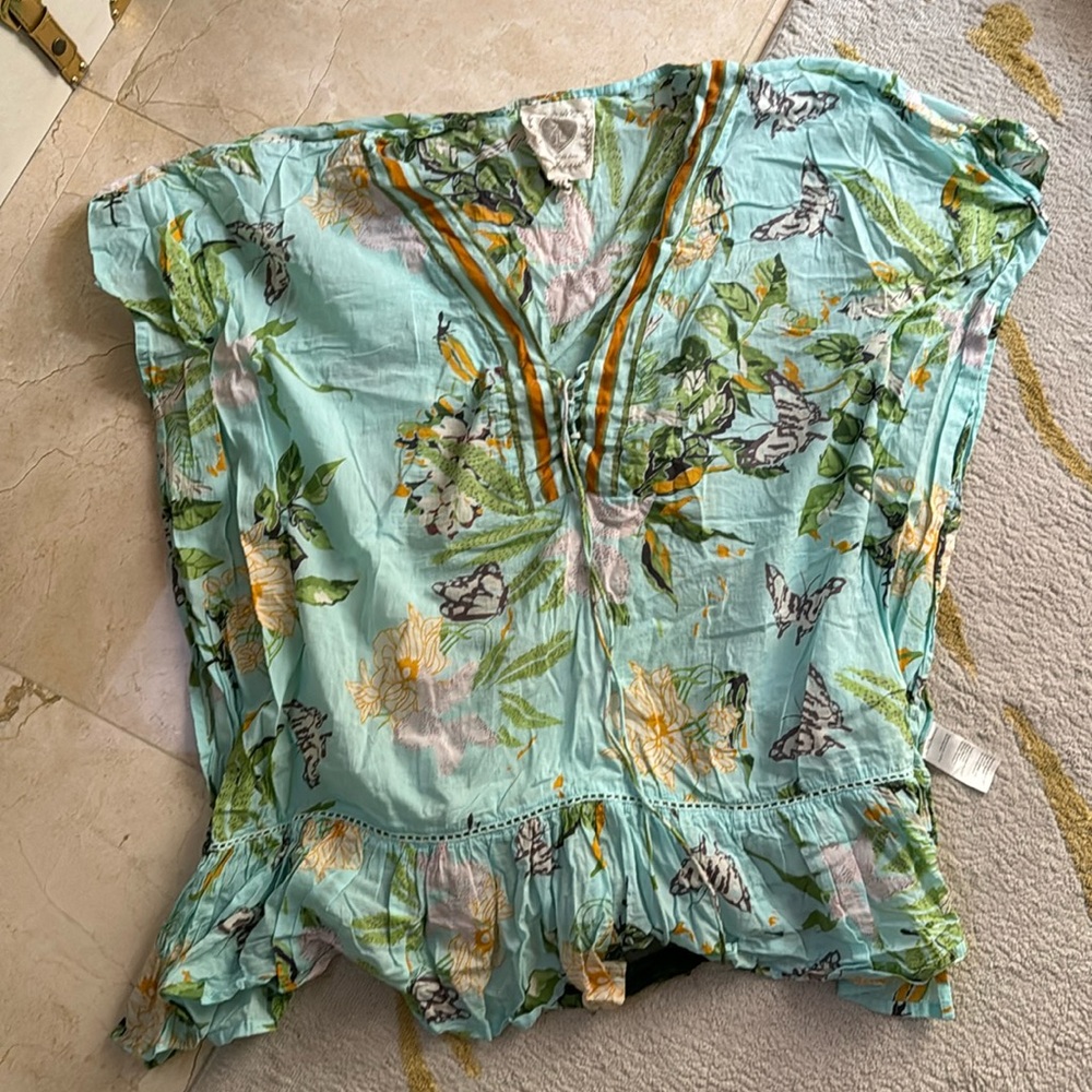 Aqua Green Pattern Cover Up